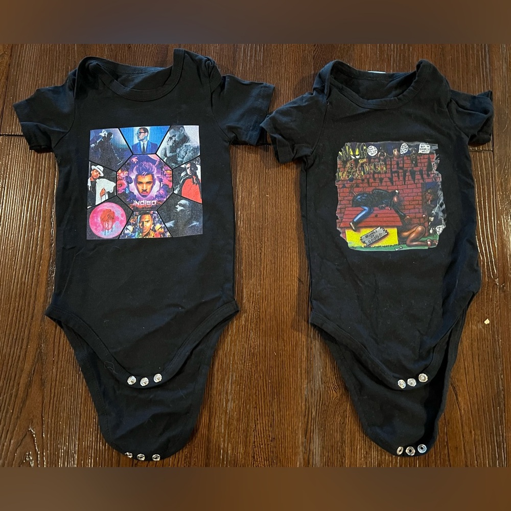 Chris brown / snoop Dogg baby onesies